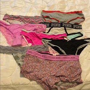 NWT PINK/VS 8 PANTY HAUL SIZE M